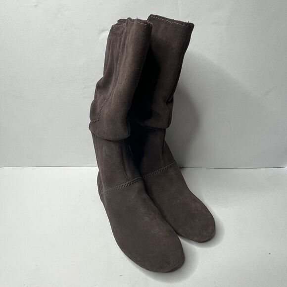Patagonia Maha Espresso Brown Suede Slouchy Boots - Picture 1 of 6